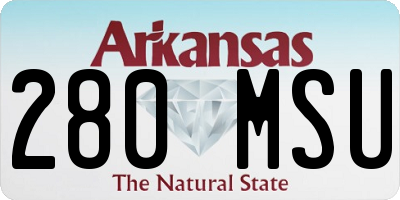 AR license plate 280MSU