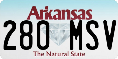 AR license plate 280MSV