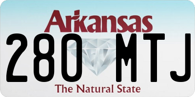 AR license plate 280MTJ