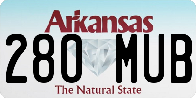 AR license plate 280MUB