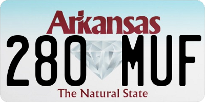 AR license plate 280MUF