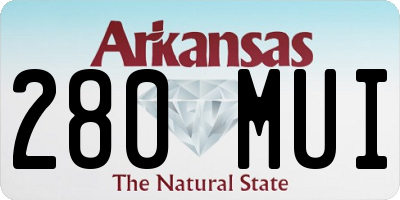AR license plate 280MUI