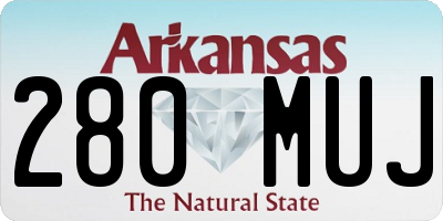 AR license plate 280MUJ