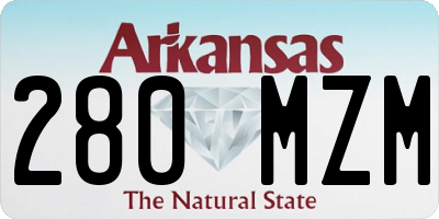 AR license plate 280MZM