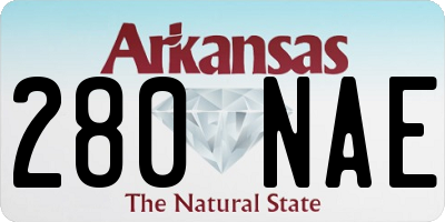 AR license plate 280NAE