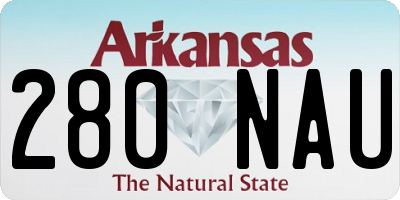 AR license plate 280NAU