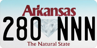 AR license plate 280NNN