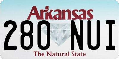 AR license plate 280NUI
