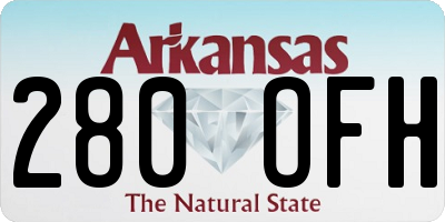 AR license plate 280OFH