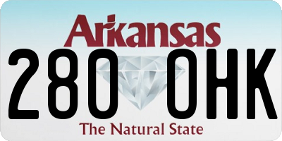 AR license plate 280OHK