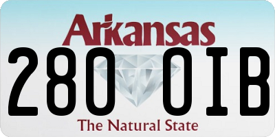 AR license plate 280OIB