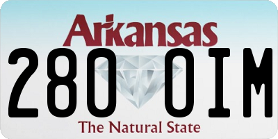 AR license plate 280OIM