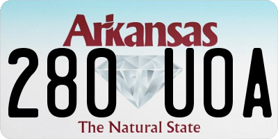 AR license plate 280UOA