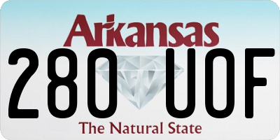 AR license plate 280UOF