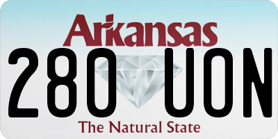 AR license plate 280UON