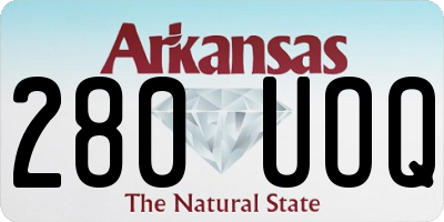 AR license plate 280UOQ