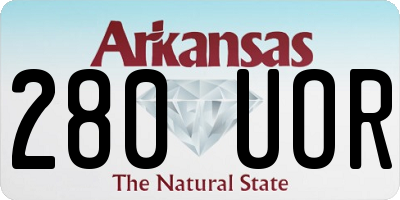 AR license plate 280UOR