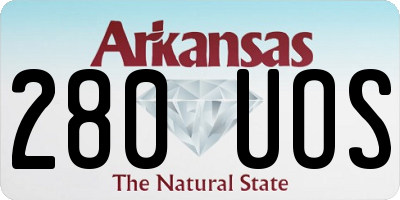 AR license plate 280UOS