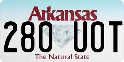 AR license plate 280UOT