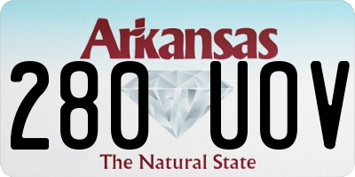 AR license plate 280UOV