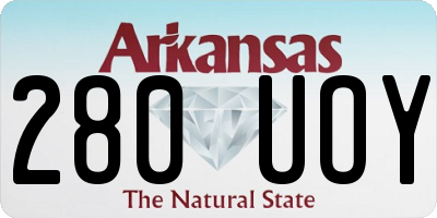 AR license plate 280UOY
