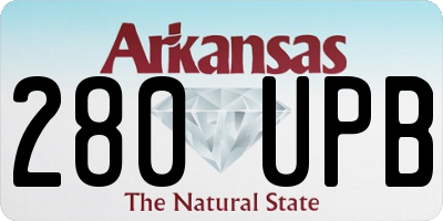 AR license plate 280UPB