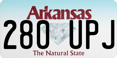 AR license plate 280UPJ