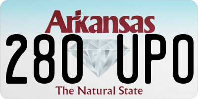 AR license plate 280UPO