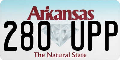 AR license plate 280UPP