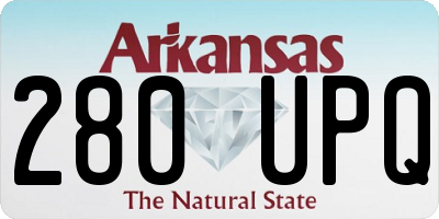 AR license plate 280UPQ