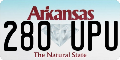 AR license plate 280UPU
