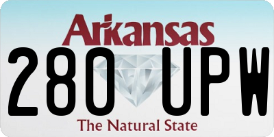 AR license plate 280UPW