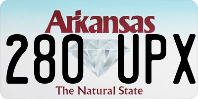 AR license plate 280UPX