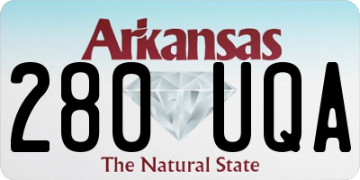 AR license plate 280UQA