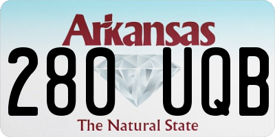 AR license plate 280UQB