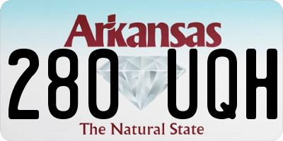 AR license plate 280UQH