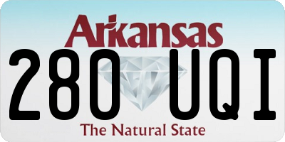 AR license plate 280UQI