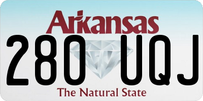 AR license plate 280UQJ