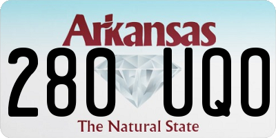 AR license plate 280UQO