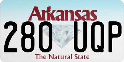 AR license plate 280UQP