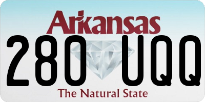 AR license plate 280UQQ