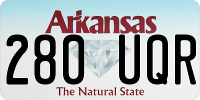 AR license plate 280UQR