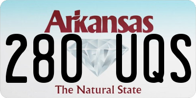 AR license plate 280UQS
