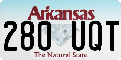 AR license plate 280UQT