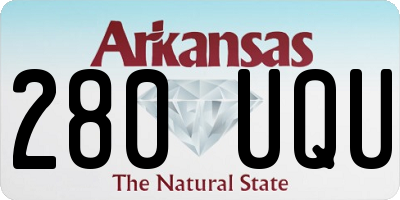 AR license plate 280UQU