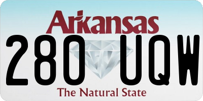 AR license plate 280UQW