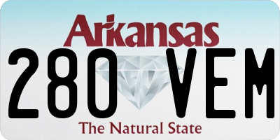 AR license plate 280VEM