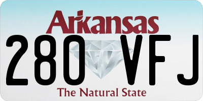 AR license plate 280VFJ