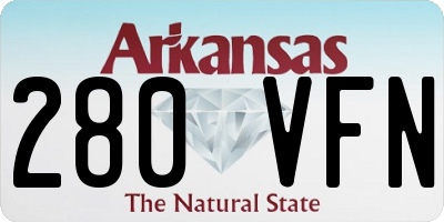 AR license plate 280VFN