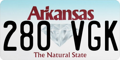 AR license plate 280VGK